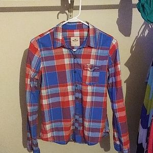 Hollister Plaid Button-Up